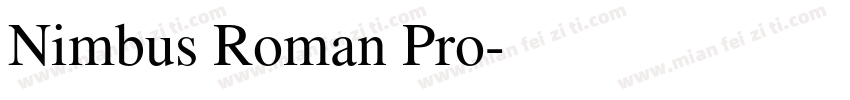 Nimbus Roman Pro字体转换